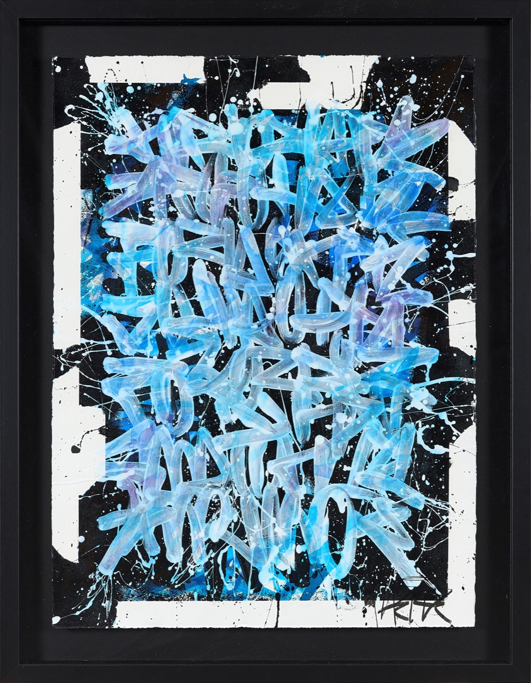 Encrage vertical framed artwork by Nicolas Herbé.